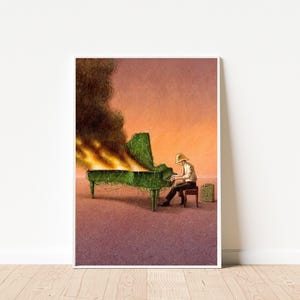 Piano Wall Art, Musician Wall Decor, Music Room Wall Art, Gift for Musician, Living Room Decor, Office Wall Art, Music Decor for Men