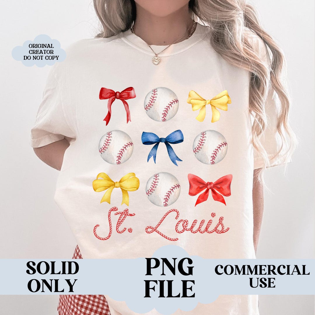 St. Louis Baseball Png Baseball Bows Missouri Game Day Sidelines Era ...