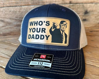 Trump Vance 2024 Trucker Hat: Leatherette Patch, Support Trump