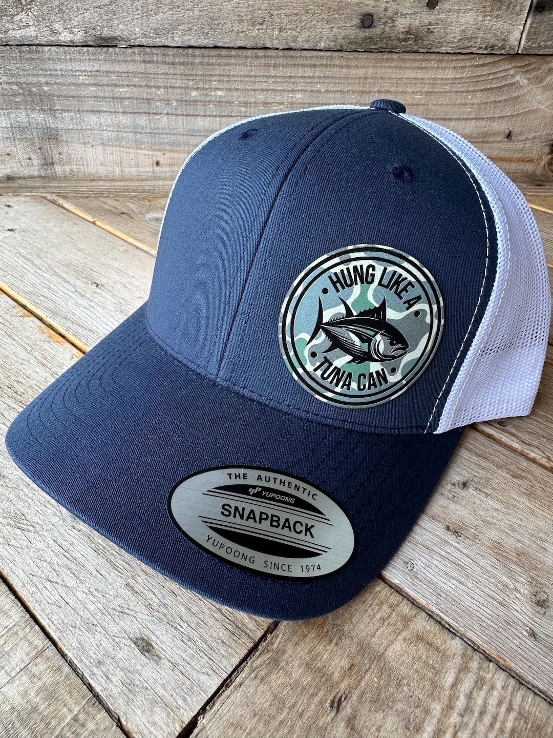 Hung Like a Tuna Can / Leather Patch Hat / Summer Hat / Funny Hat / Men ...