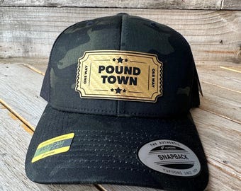 Pound Town Ticket Patch Hat: Multicam Trucker Cap