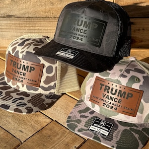 Trump Vance 2024 Patch Trucker Hat