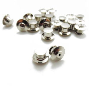 12 Pack of Locking Pin Backs / Pin Keepers Never lose a Special Pin again New Styles Free domestic shipping with 35 dollar purchase. image 2