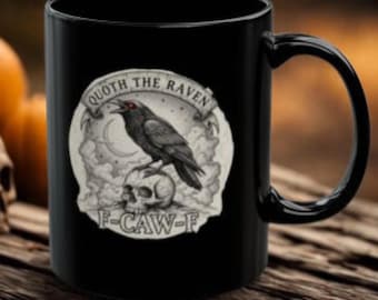 Edgar Allan Poe Raben-Tasse: Gothic Horror Kaffeetasse