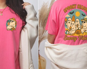 Summerween Ghost T-shirt: Spooky Season Comfort Colors T-shirt