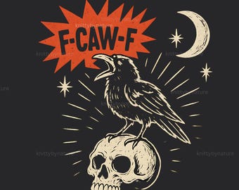 Teschio di corvo gotico PNG / Illustrazione di Edgar Allan Poe (Download digitale)