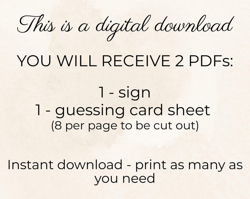 Baby Shower Game Printable, Guess How Many Candy in Jar Game, Sweet ...