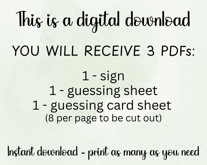 Birthday Guessing Game Printable | How Many Candies Game | Candy Jar ...