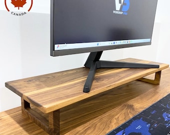 Monitor stand wooden desk riser walnut desk organizer desk shelf desk set up Home Office Christmas Gift for Him Desk Accessories