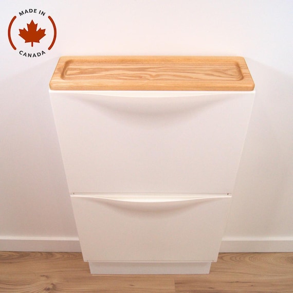 Custom Wooden Shelf for Ikea TRONES Shoe Cabinet - Wall Mounted