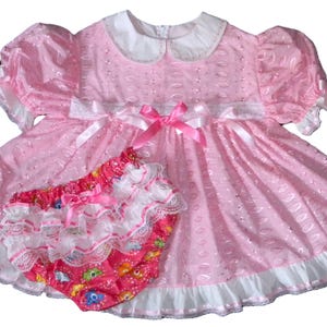 Pink Eyelet Care Bear abdl adult baby sissy littles dress up