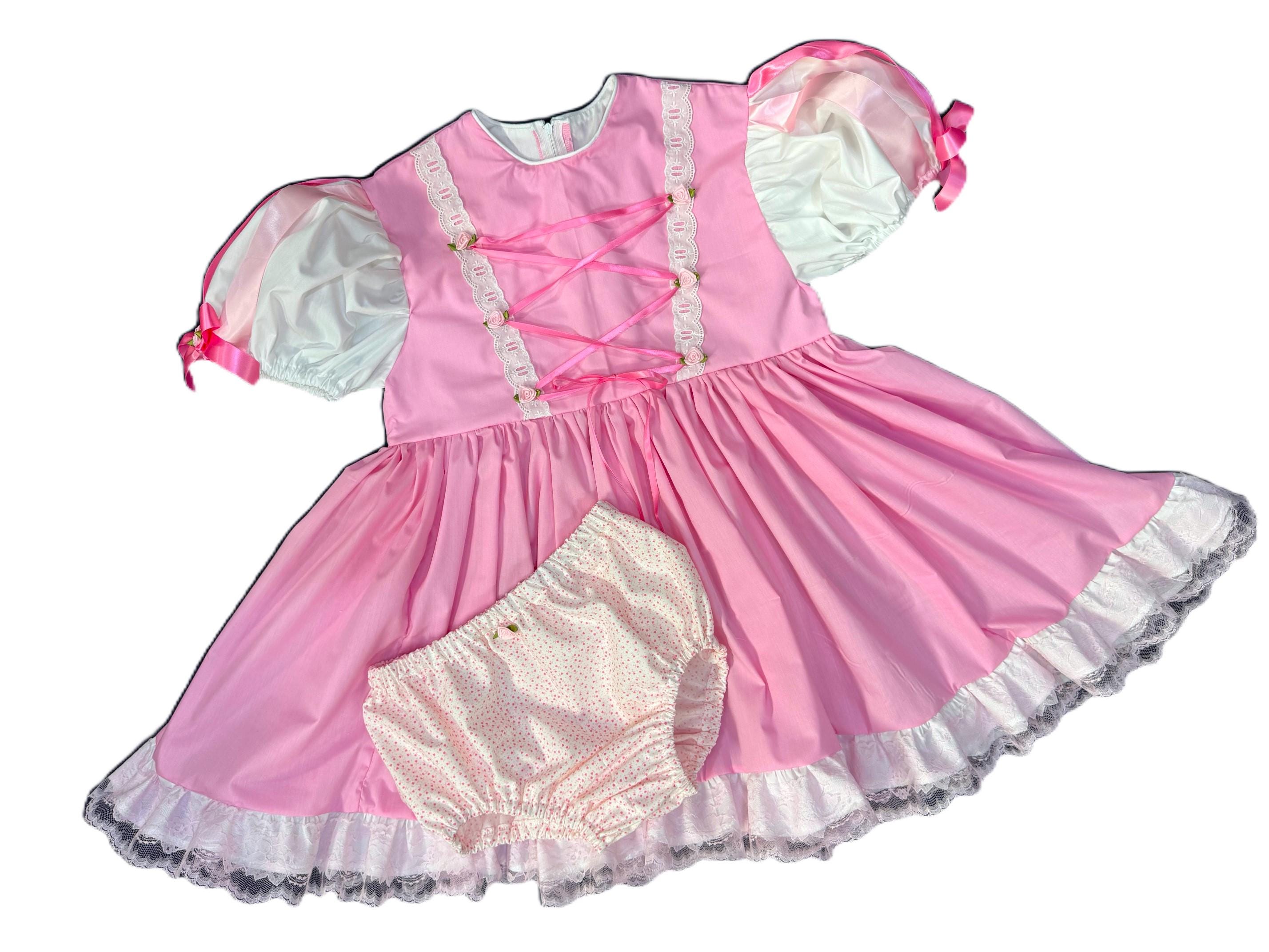 open lace back dress Pink Princess Adult Onesie Dress Skirt Cute Cosplay main image 0