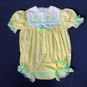 Adult Baby Sissy Littles abdl DUCK DUCK ROMPER Dress Up My Binkies and Bows