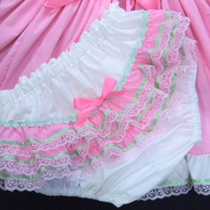 Adult Baby Sissy Littles abdl CHERRY BLOSSOM Diaper Cover Dress Up My Binkies and Bows