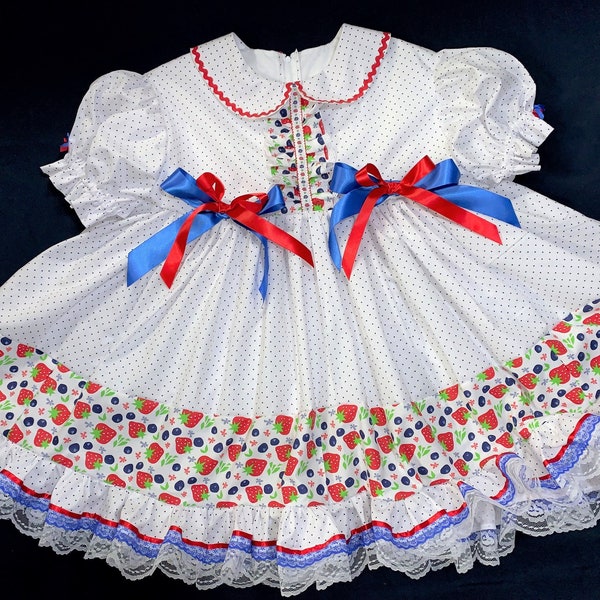 WYSIWYG Chest 48" Adult Baby Sissy Littles abdl TUTTI FRUITY Berry Dress My Binkies and Bows Active