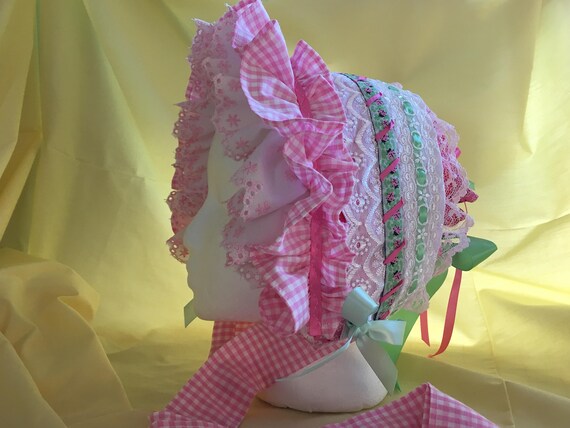 Adult Baby Sissy Dress Up PRECIOUS in PINK Bonnet FREE SHIPPING Binkies/_n/_Bows