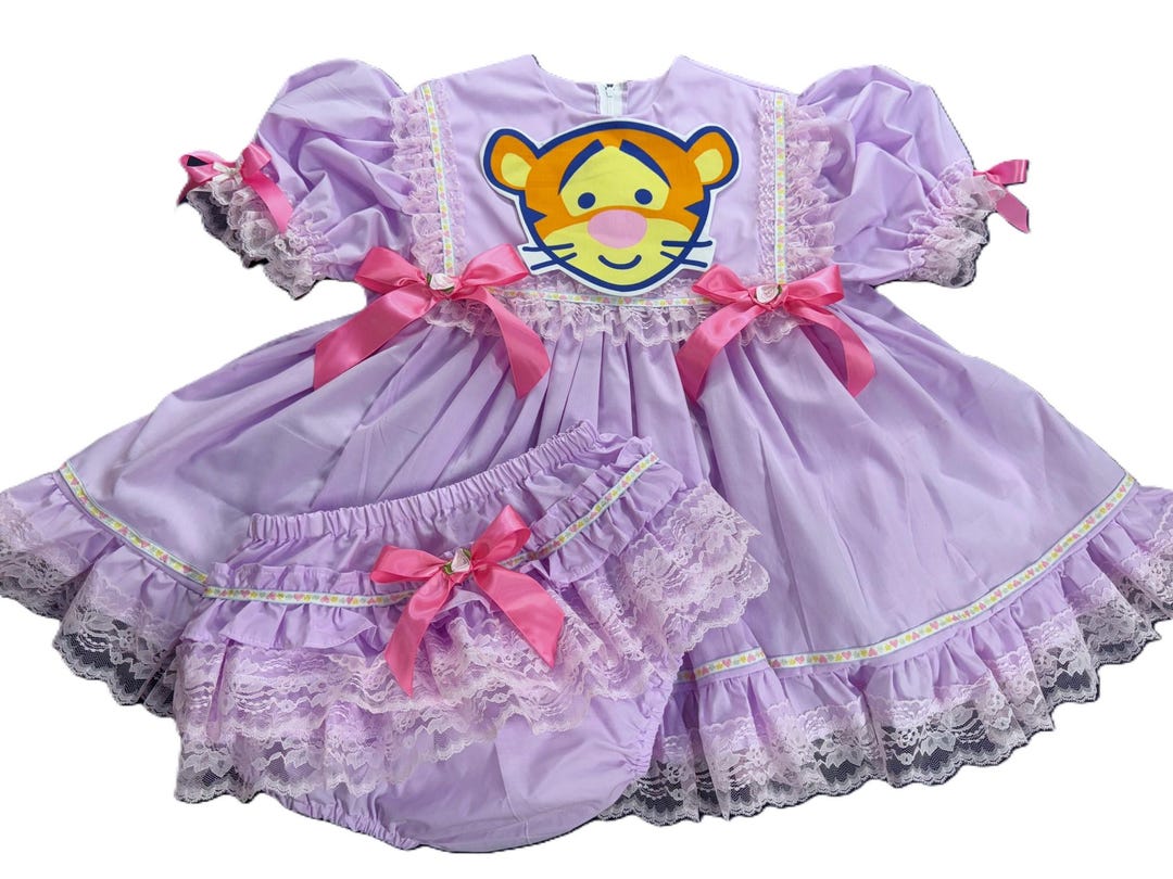 Abdl LILAC Tigger Dress Set Adult Baby Sissy Littles Dress Up - Etsy