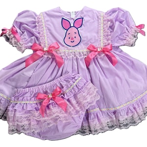 abdl LILAC Piglet Dress Set adult baby sissy littles dress up