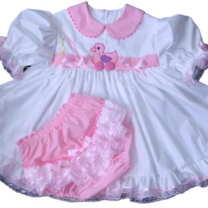 Adult Baby abdl sissy littles Ducky Dress Set