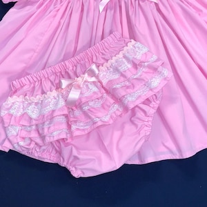Adult Baby Sissy Littles abdl PINK CLOUD Diaper Cover Dress Up My Binkies and Bows
