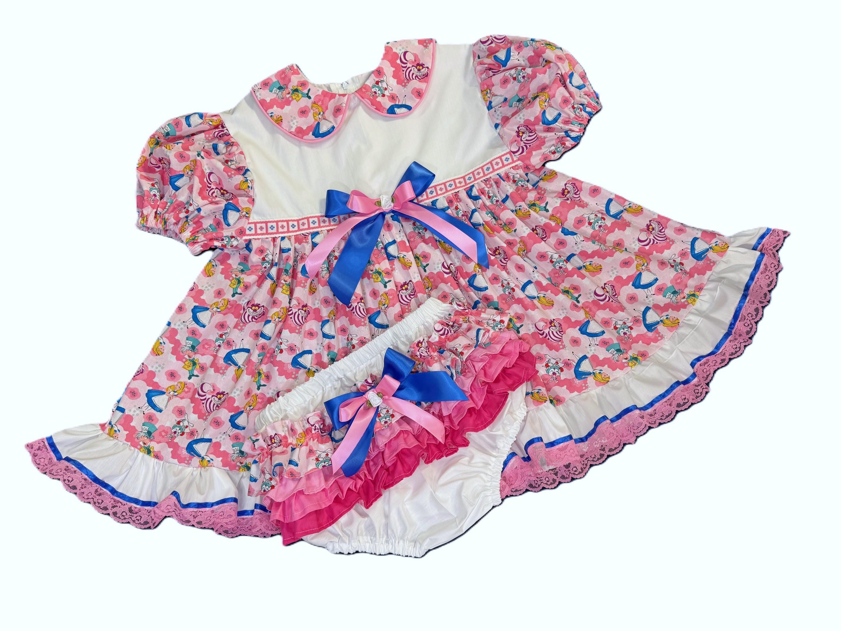 Mutandine Sissy In Pizzo E Raso Blu Con Fiocchi Bianchi - Taglia 30-45" - Kimberlysecret