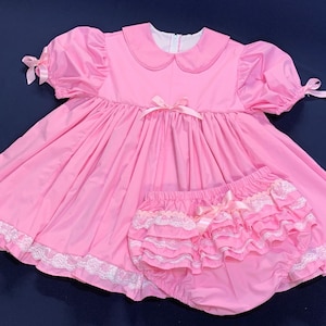 Adult Baby Sissy Littles Abdl PINK CLOUD Dress and Diaper Cover My ...