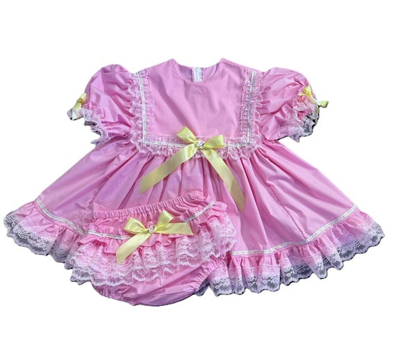 abdl pink dress adult baby DRESS waterproof- softy