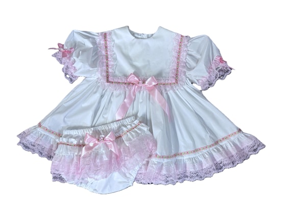 Adult Baby Sissy Littles Abdl WHITE SUNDAY Dress Set My Binkies and Bows -  Etsy