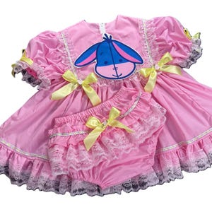 abdl PINK Eeyore Dress Set adult baby sissy littles dress up