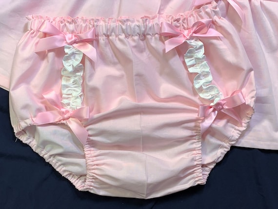 Adult Baby Sissy Littles ABDL Soft Blush PINK Ruffle Diaper Cover