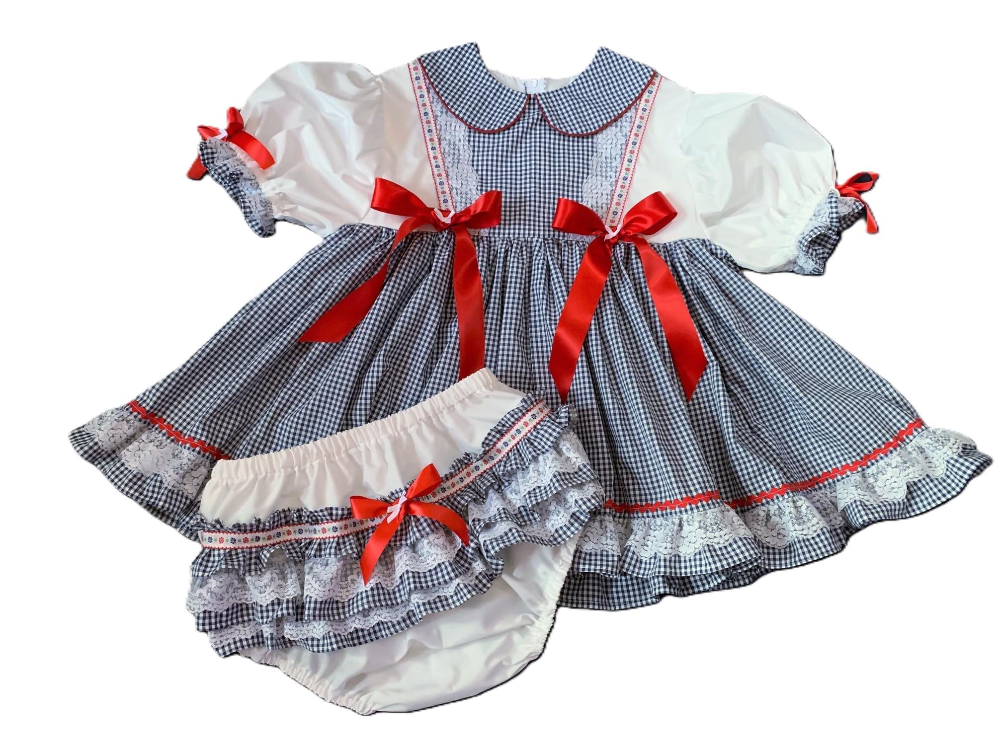 Adult Baby Sissy Abdl Littles Blue Berry Lemonade Dress Set My Binkies and Bows