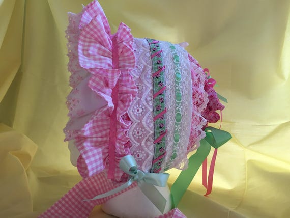 Adult Baby Sissy Dress Up PRECIOUS in PINK Bonnet FREE SHIPPING Binkies/_n/_Bows