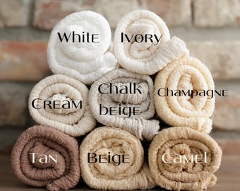 Newborn Wrap, Baby Wrap, Newborn Photo Prop, Neutral Cheesecloth Gauze Wrap, Beige Backdrop for Newborn Photoshoot
