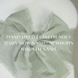 Newborn baby sash Wreath sash Baby photo prop Baby shower decor Swaddle bow Newborn room decor Newborn boy Newborn photography