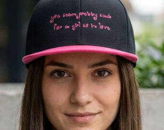 Embroidered You Seem Pretty Sad For A Girl So In Love Hat Classic Dad Cap Olivia Snapback Trucker Cap Music Lover Gift Sad Girl Surf Cap OR3