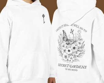 Felpa Secret Gardens Felpa con cappuccio I Hate It Here Felpa girocollo Taylor Regalo per amanti della musica Felpa corta Eras Felpa corta Regalo per fan della musica Felpa corta