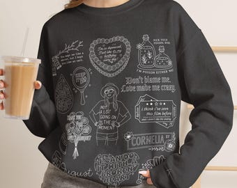 Felpa Eras Doodle Comfort Colors Taylor Crewneck Regalo per amanti della musica Era Symbol Pullover Felpa con icona musicale Felpa per ragazzi/bambini