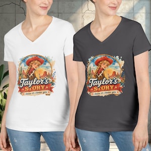 Retro I Knew It I Knew You T-Shirt Comfort Colors TS5 Ringer Tee Eras Vneck Tee Music Lover Gift Taylor Baby Tee Watercolor Cowgirl Crop Top image 5