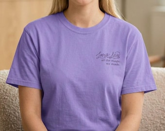 Embroidered Long Live All The Magic We Made T-Shirt Taylor Crop Tee Music Lover Gift Long Live Micro Rib Baby Tee Music Era Shirt Left Chest