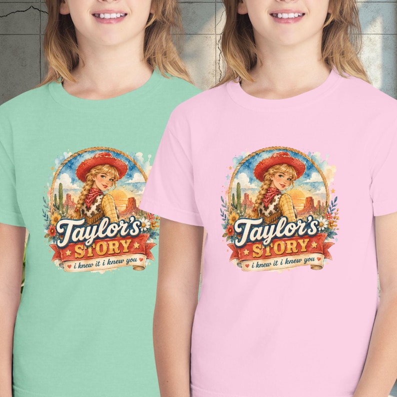 Retro I Knew It I Knew You T-Shirt Comfort Colors TS5 Ringer Tee Eras Vneck Tee Music Lover Gift Taylor Baby Tee Watercolor Cowgirl Crop Top image 12