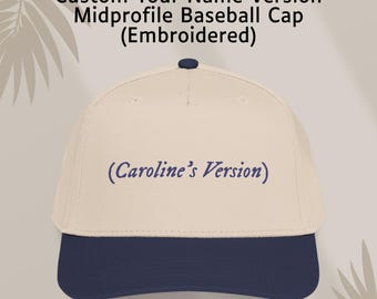 Cappello personalizzato con il tuo nome ricamato, regalo personalizzato, cappellino da baseball Taylor Hat Eras Midprofile, cappellino da baseball personalizzato monocromatico
