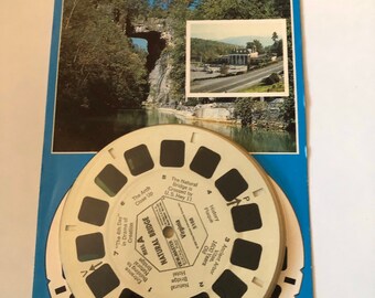 Vintage View-Master 3D Tour Reels - natural bridge Virginia , copyrights  1965,1990, never opened, a