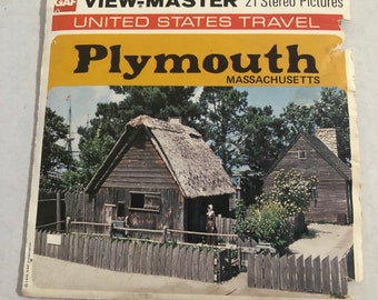 vintage View Master Plymouth, Massachusetts, Untied States Travel, ensemble de 3 rouleaux, Q2