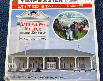 View-Master ,paquet A638, 3 rouleaux,Musée national de cire, du comté de Lancaster, patrimoine Lancaster Pennsylvanie.PP2