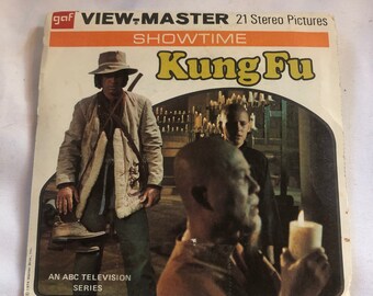 GAF View Master , 1973 View-Master Kung Fu 3 Reels B 598 Booklet Original Sleeve - View Master Packet  , viewfinders # Z