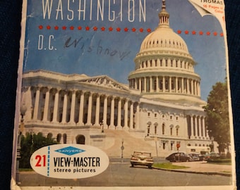 vintage View-Master,1962, A790, A Picture Tour Washington D.C. ours nations capital, view-master Reels Packet - u