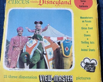 Disneyland, Mickey Mouse Club visite le Cirque, vue vintage master, 21 photos stéréo, g1