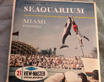 A966 Sea Equarium, Miami floride viewmaster Reels Packet début 1960, RR