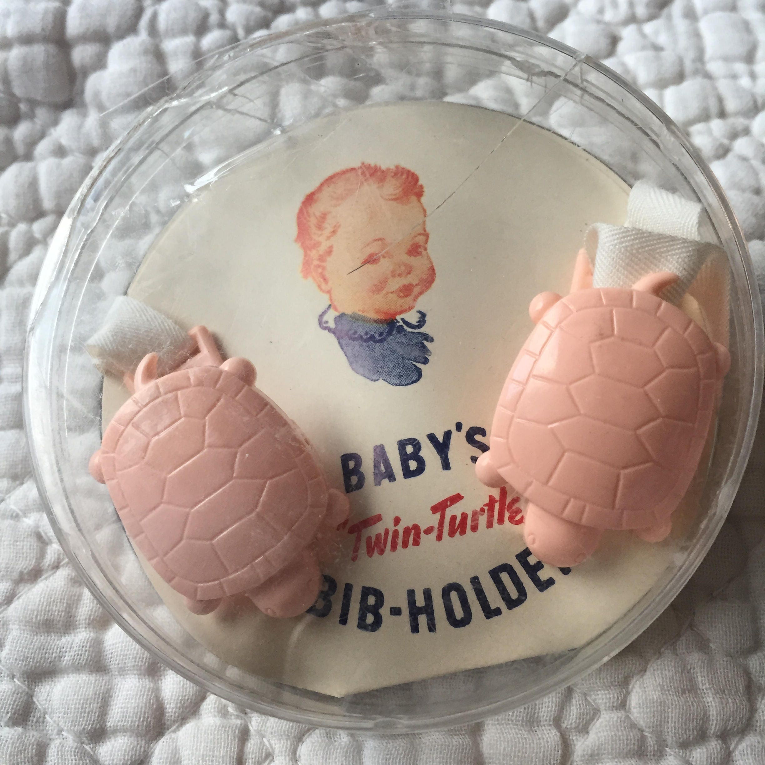 Vintage Babys Twin Turtle Bib Holder NOS Infant Feeding Use - Etsy