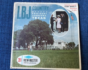LBJ country , President Johnson’s Texas, View-Master packet A418, édité par Lowell Thomas, W6